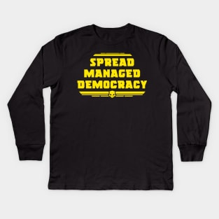 helldivers spread managed democracy Kids Long Sleeve T-Shirt